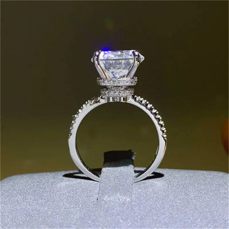 5 Carat Moissanite 925 Sterling Silver Ring.
