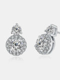 1 Carat Moissanite 925 Sterling Silver Earrings.