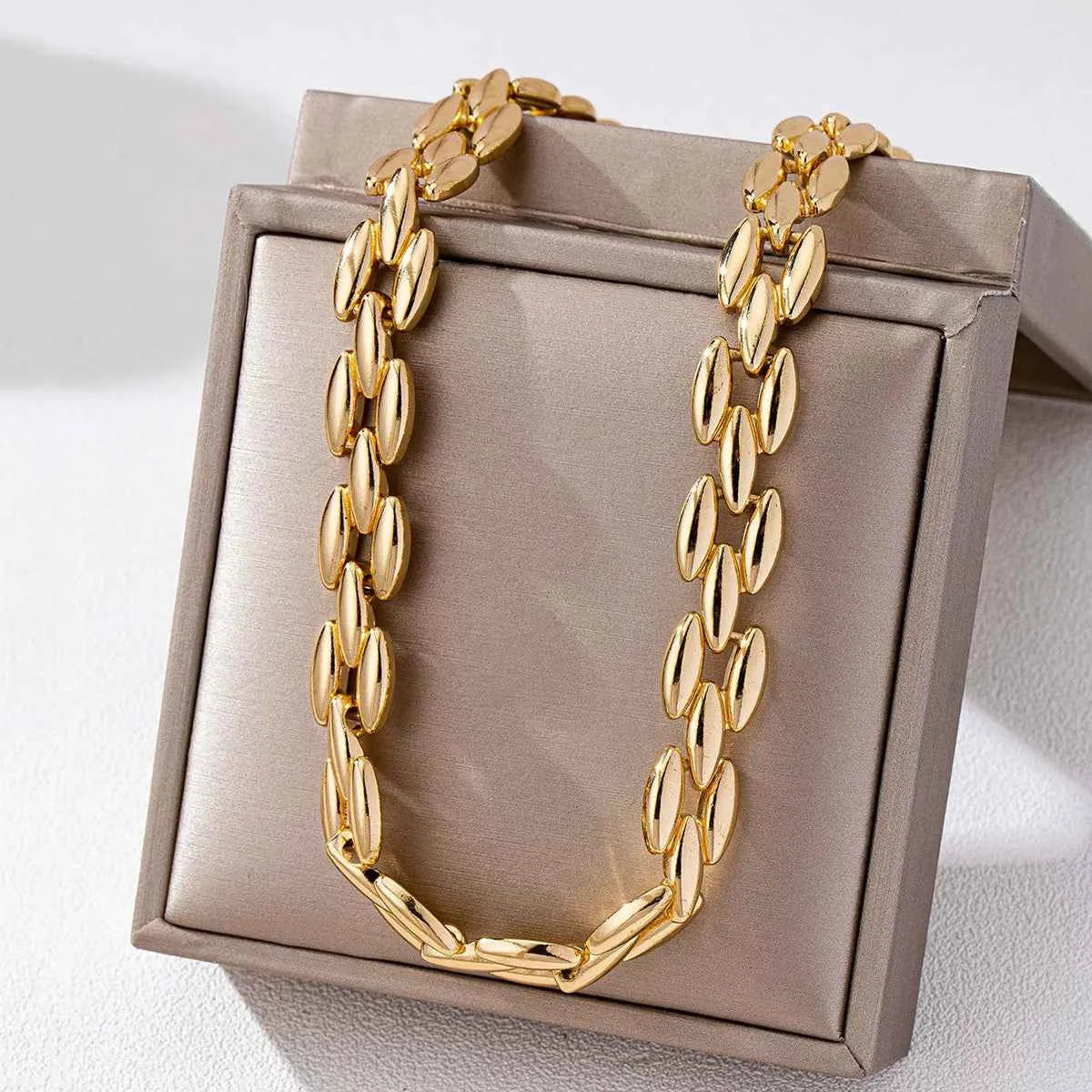 18K Gold-Plated Chunky Necklace