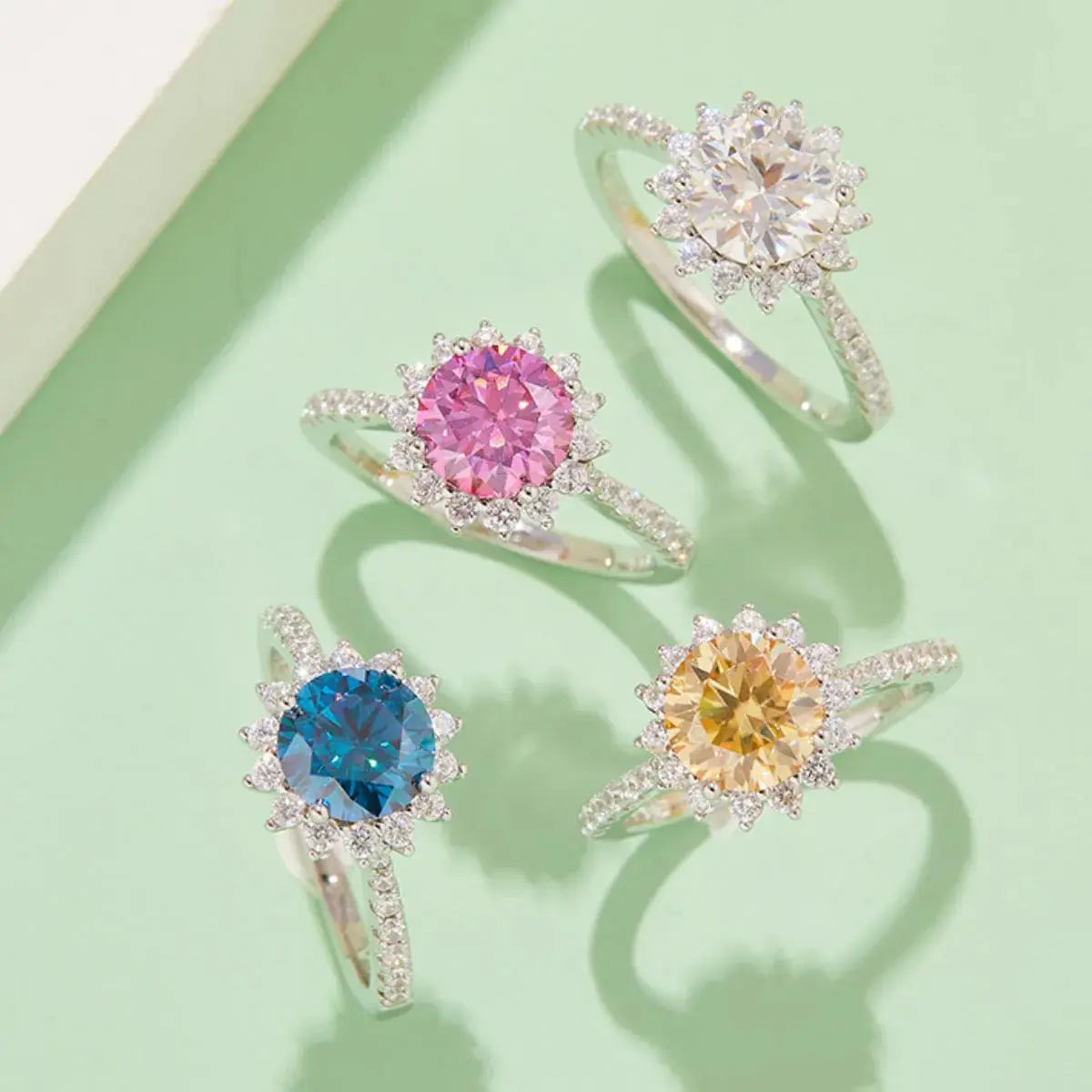 2 Carat Moissanite 925 Sterling Silver Ring.