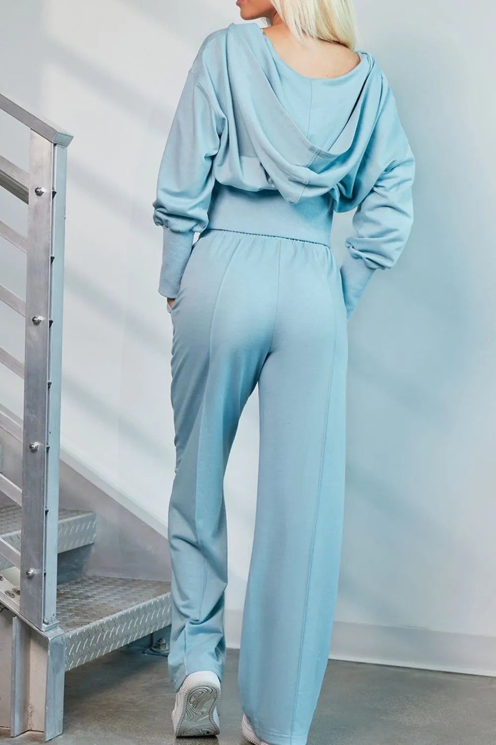 Zip-Up Hoodie and Pants Active Set.