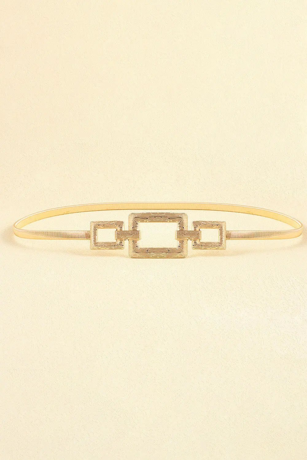 Square Shape Zinc Alloy Buckle Iron Belt.
