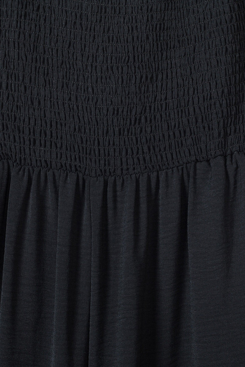 Black Smocked Sleeveless Wide Leg Jumpsuit with Pockets Dear-Lover Dropshipping