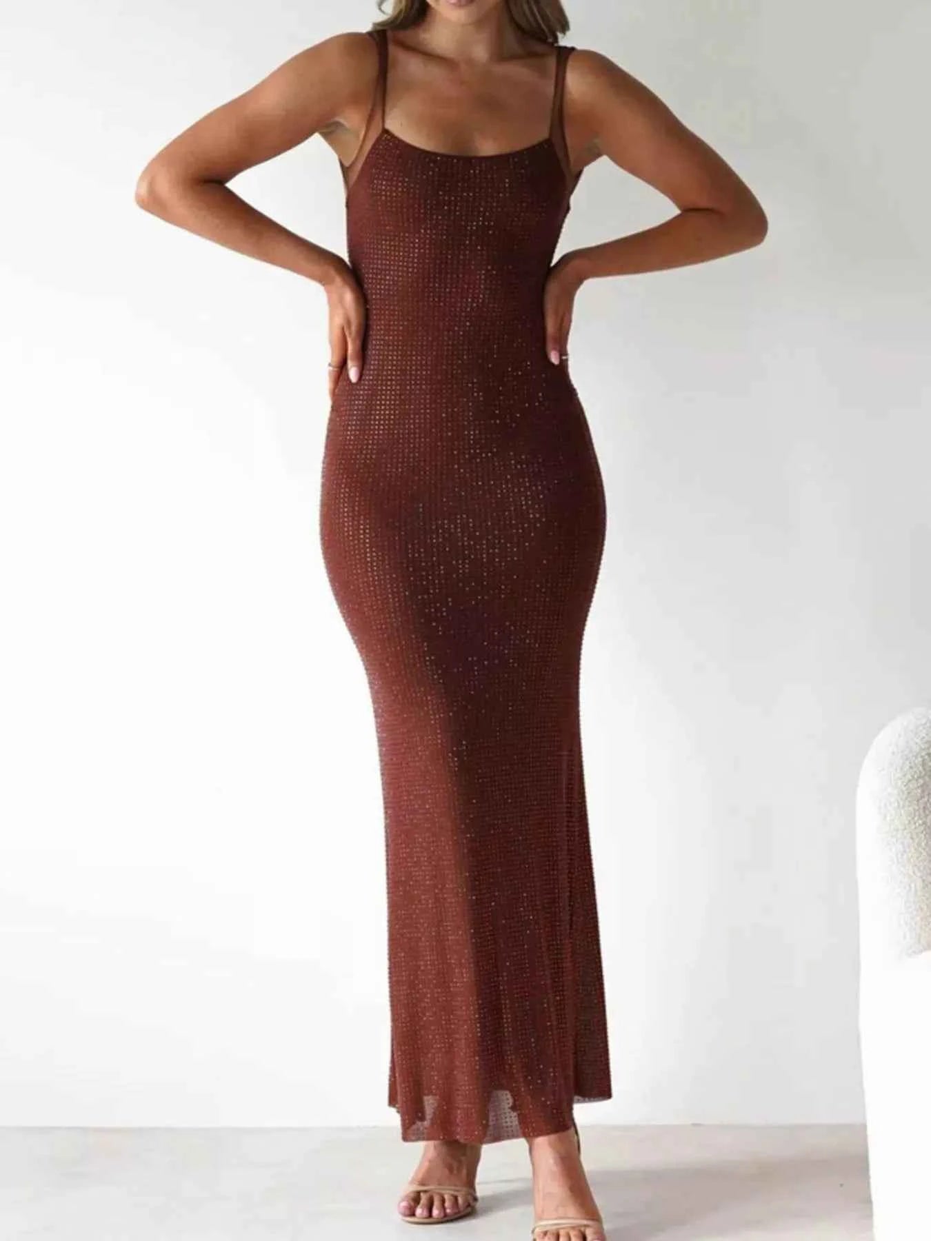 Backless Sleeveless Bodycon Maxi Dress