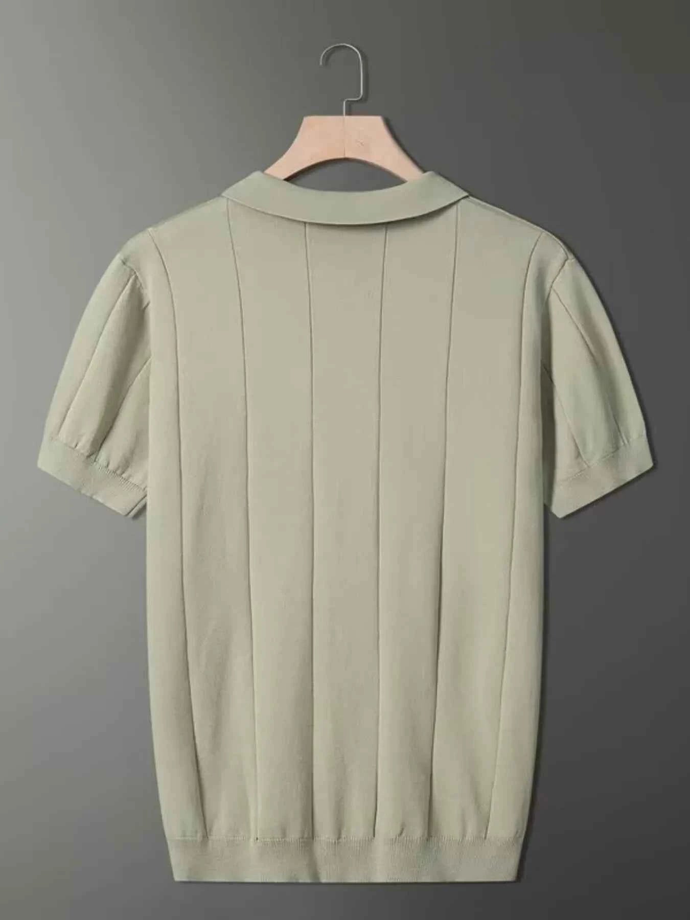 Men's Plus Size Collared Neck Short Sleeve Polo