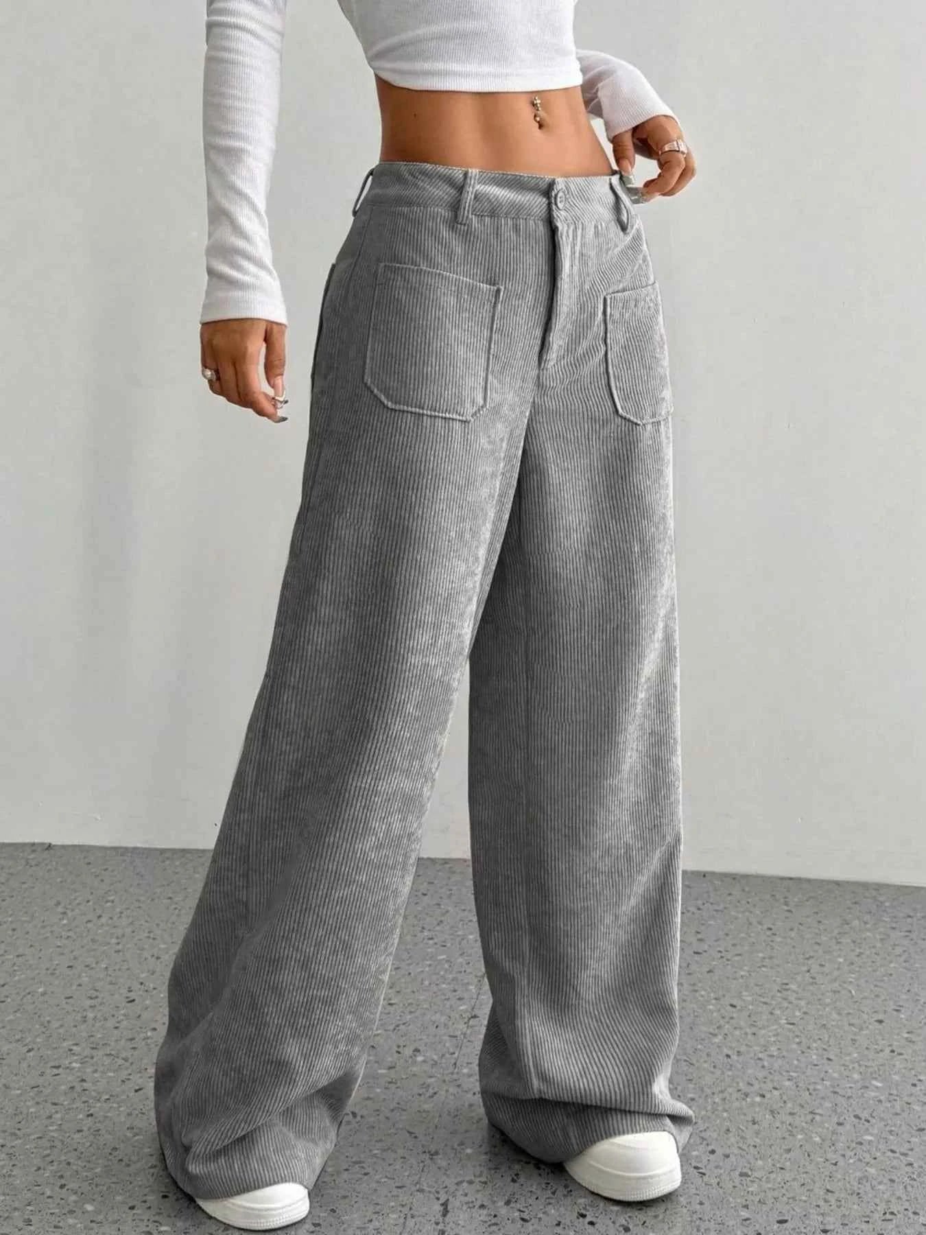Wide Leg Corduroy Pants