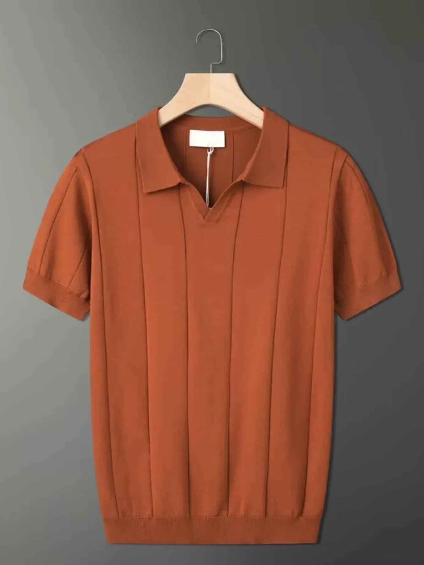 Men's Plus Size Collared Neck Short Sleeve Polo