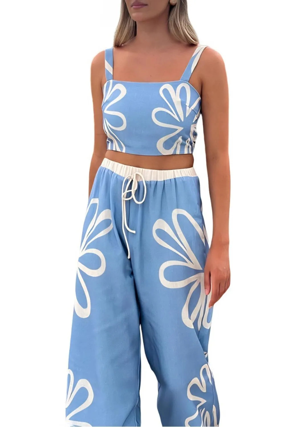 Square Neck Cami and Pants Set WOMEN - CHIC TB