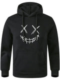 Men's Full Size Drawstring Graphic Long Sleeve Hoodie Plus Size.
