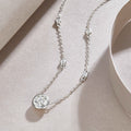 Natural Reverie - A Fashionable And Light Luxury Jewelry Pendant Necklace Set With Top-quality Moissanite, S925 Silver Plated Platinum