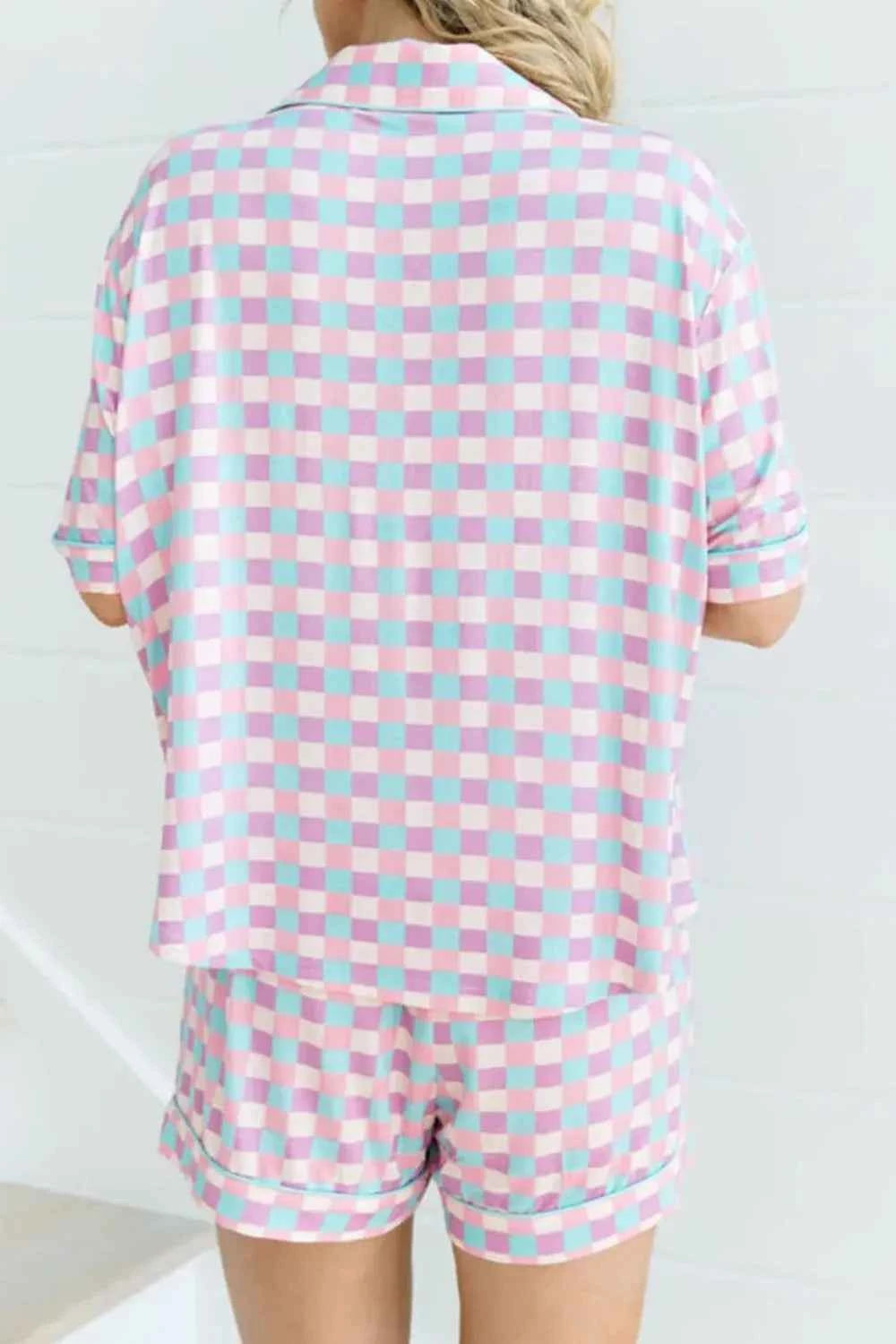 Short Sleeve Top and Shorts Lounge Set
