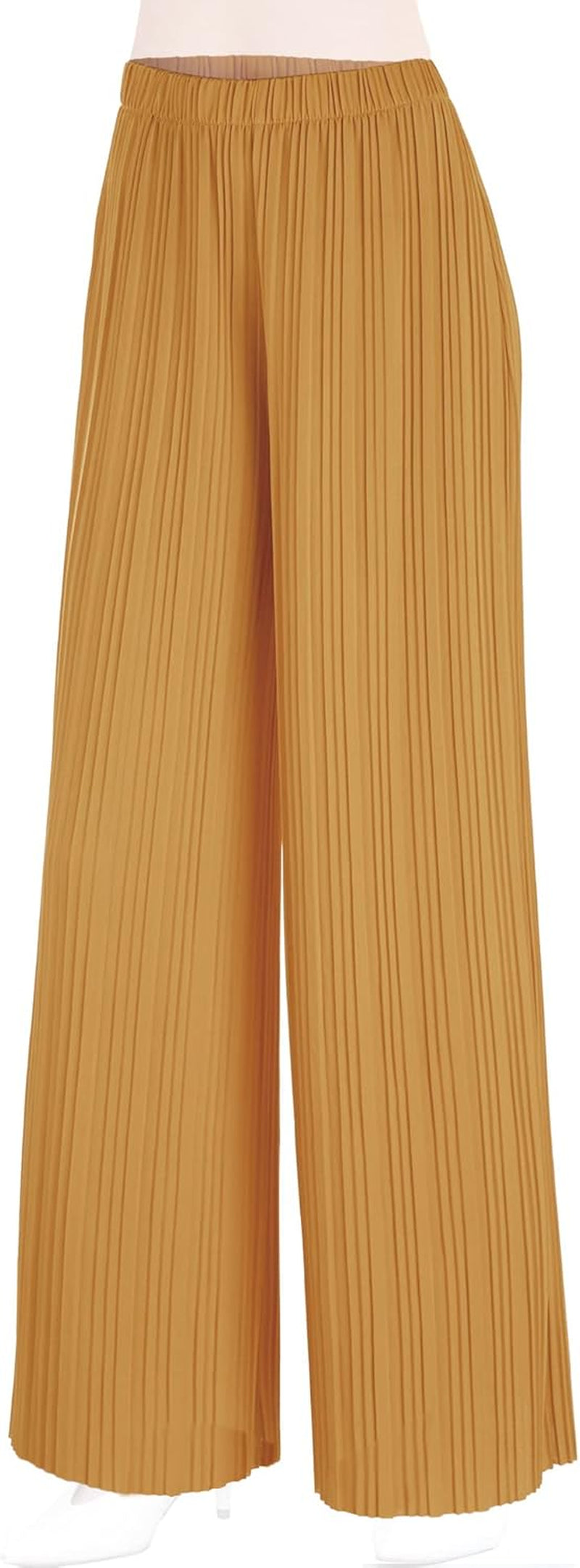Made by Johnny Women'S Pleated Wide Leg Palazzo Pants with Drawstring
