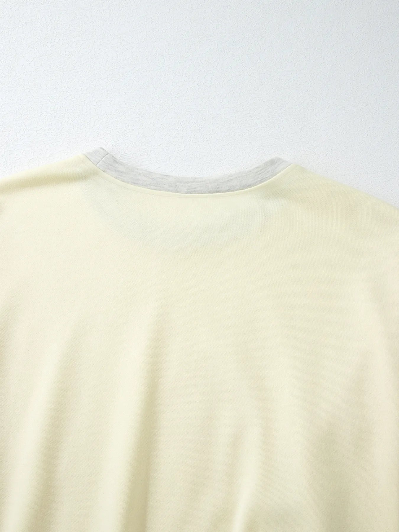 Color Block Round Neck Top and Pants Set.