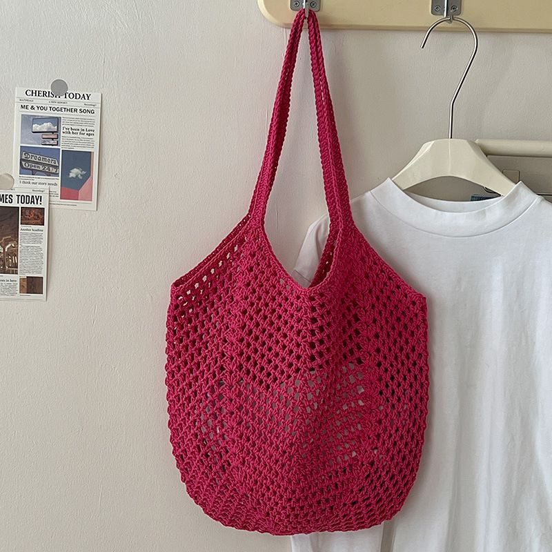 Casual Large Capacity Cotton Thread Woven Bag CJ
