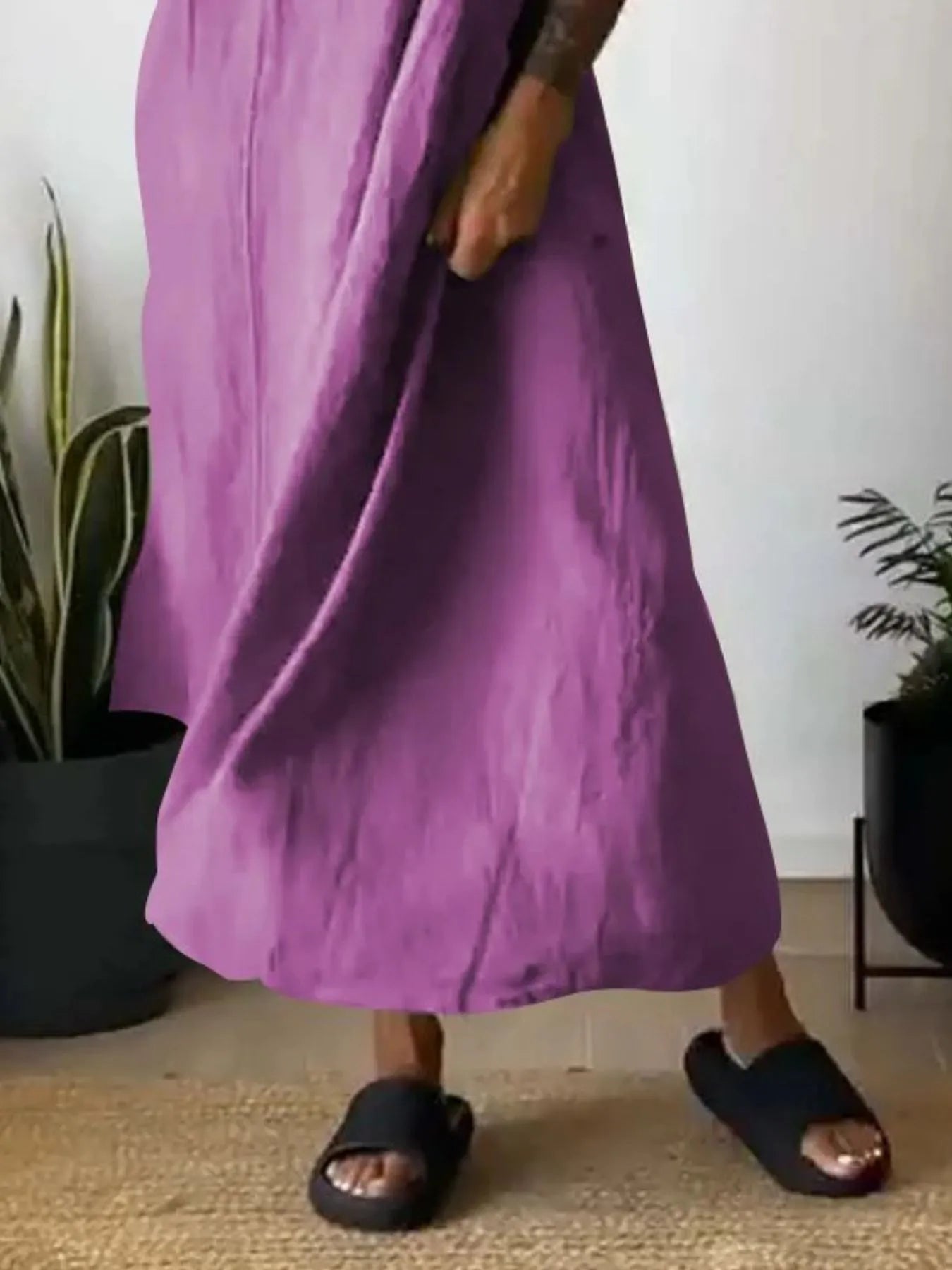 Full Size Ruched Cami Maxi Dress with Pockets Plus Size.