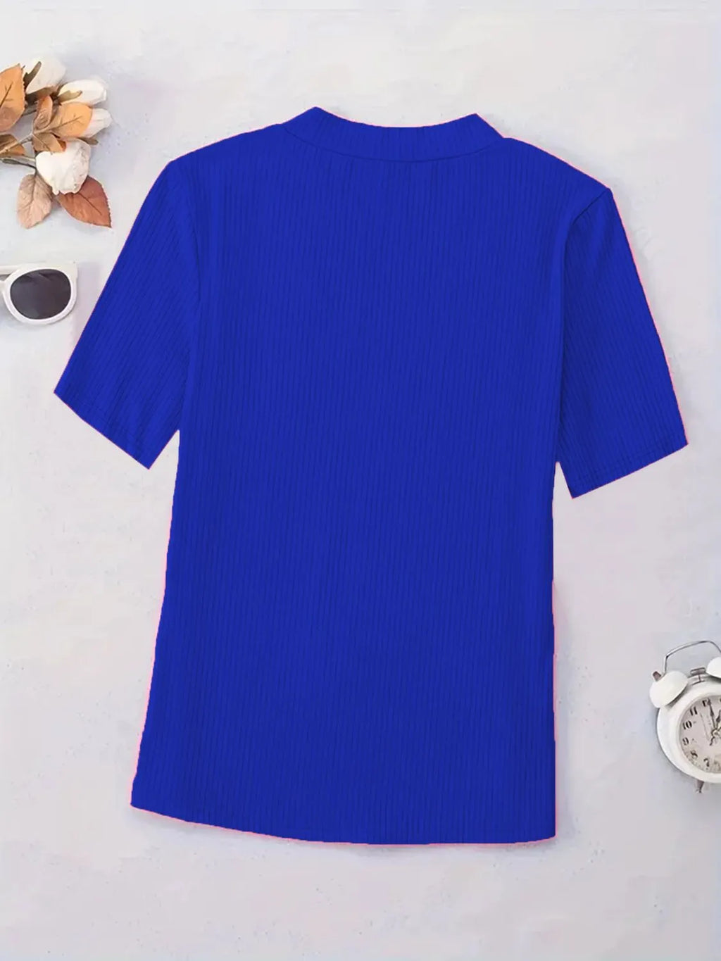 V-Neck Short Sleeve T-Shirt Plus Size.
