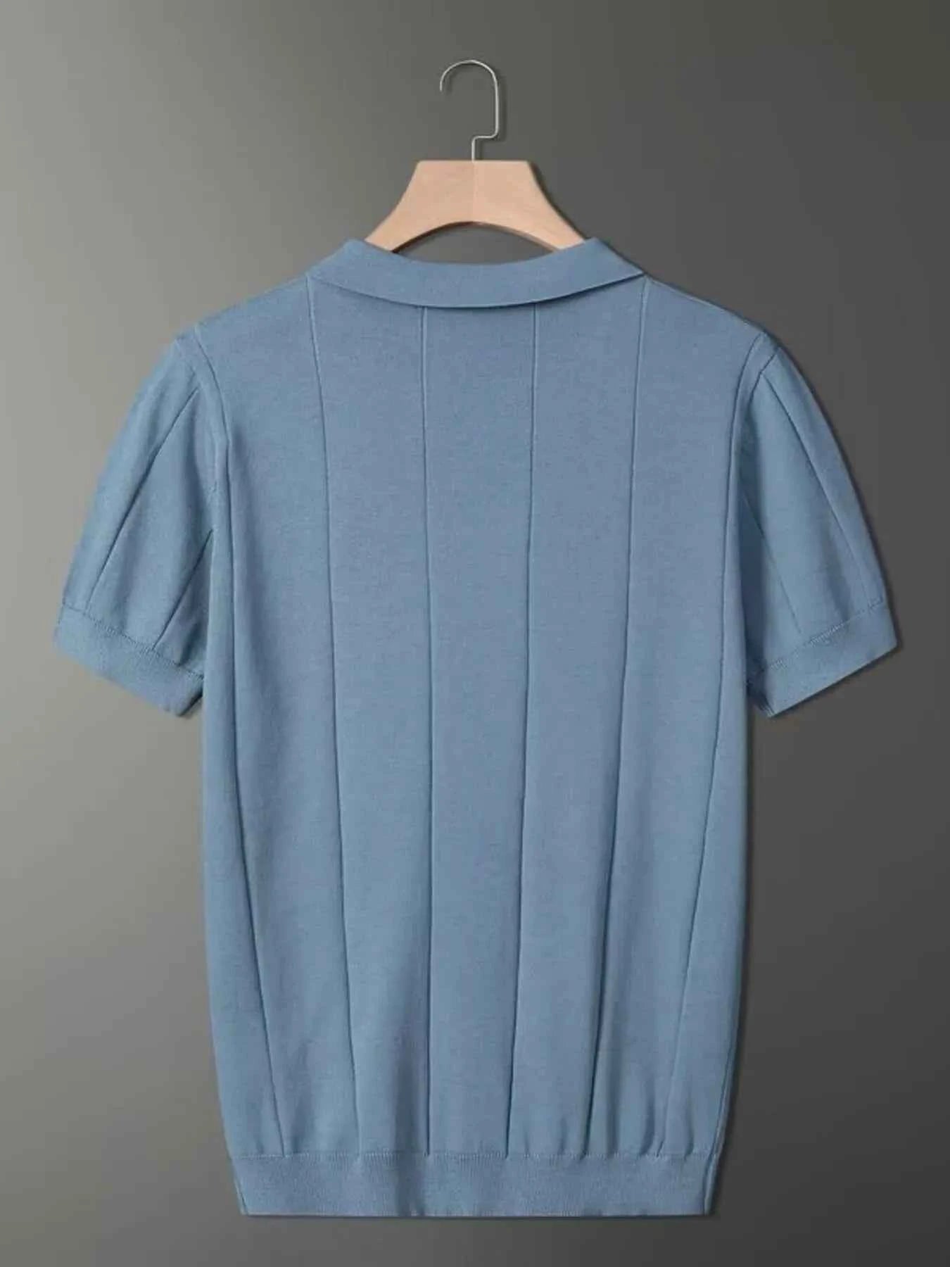 Men's Plus Size Collared Neck Short Sleeve Polo