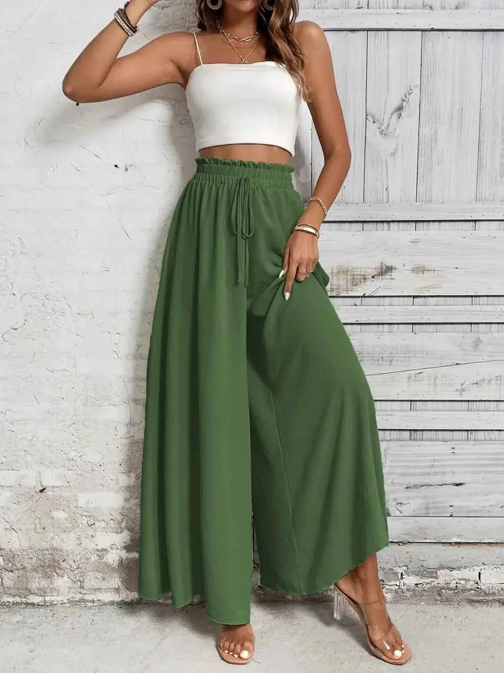 High Waist Wide Leg Pants.