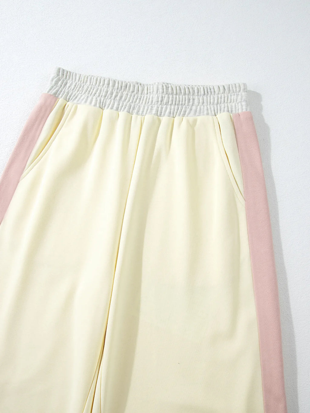 Color Block Round Neck Top and Pants Set.