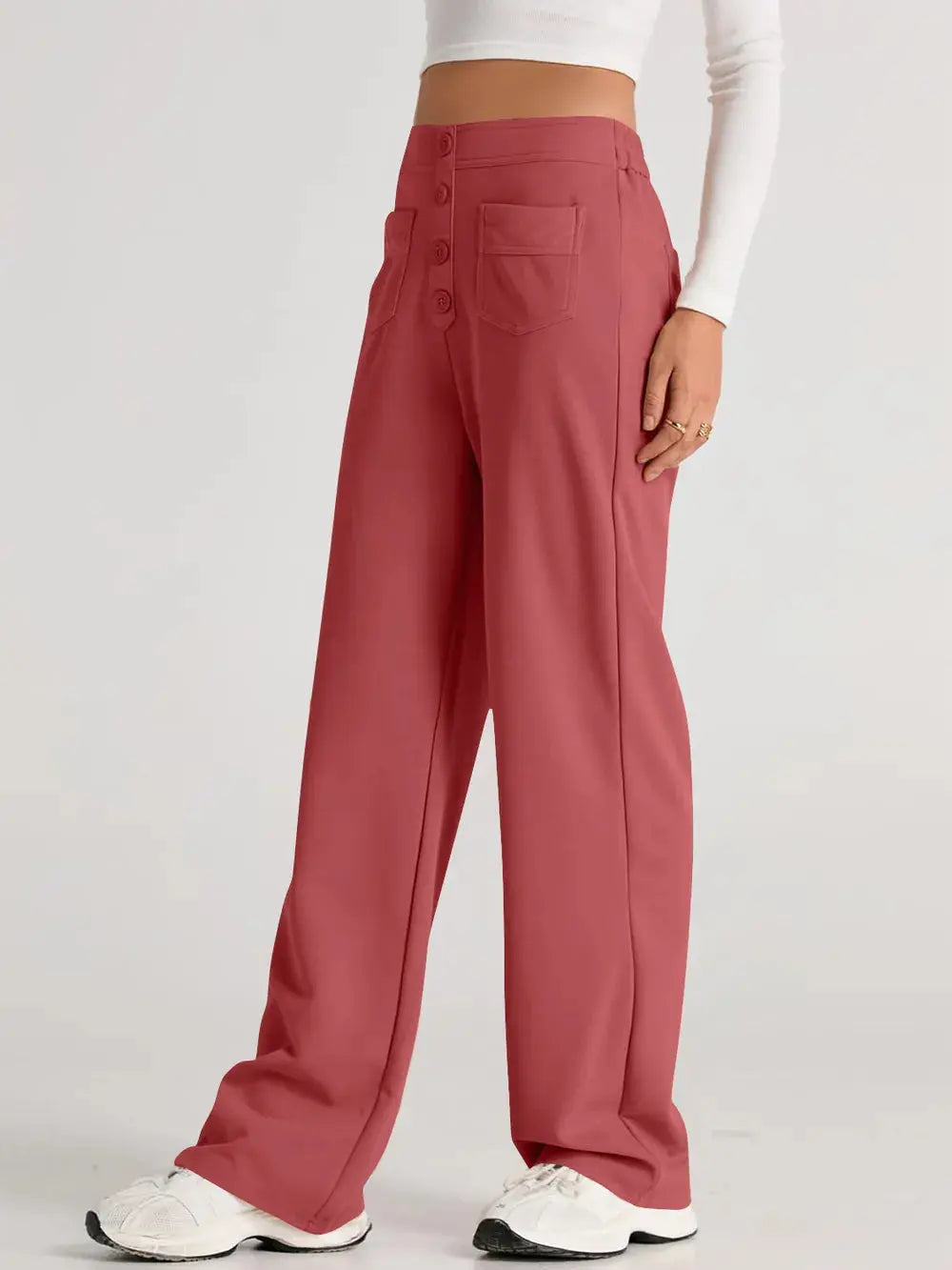 High Waist Wide Leg Pants.