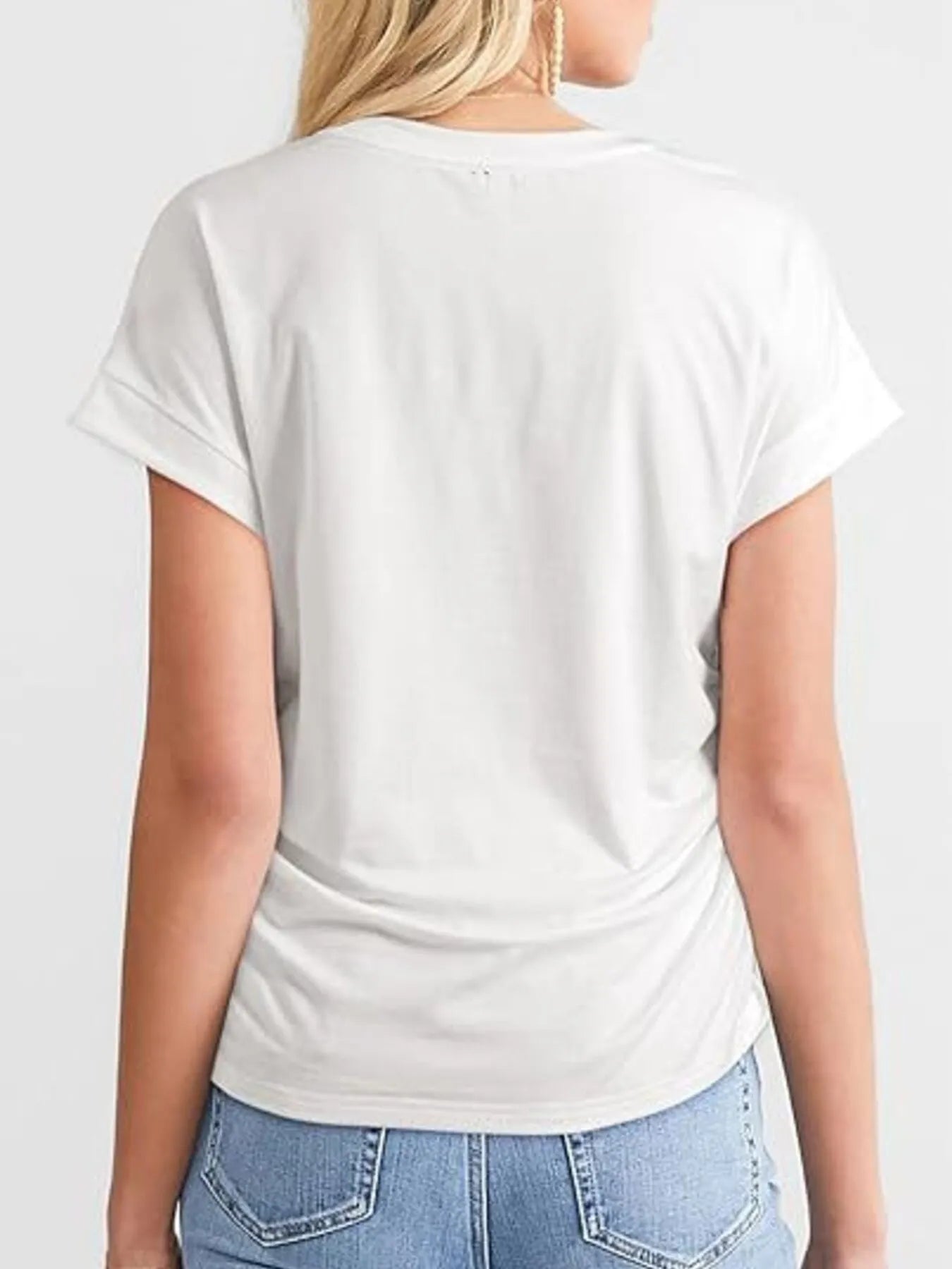 Round Neck Short Sleeve women  T-Shirt.