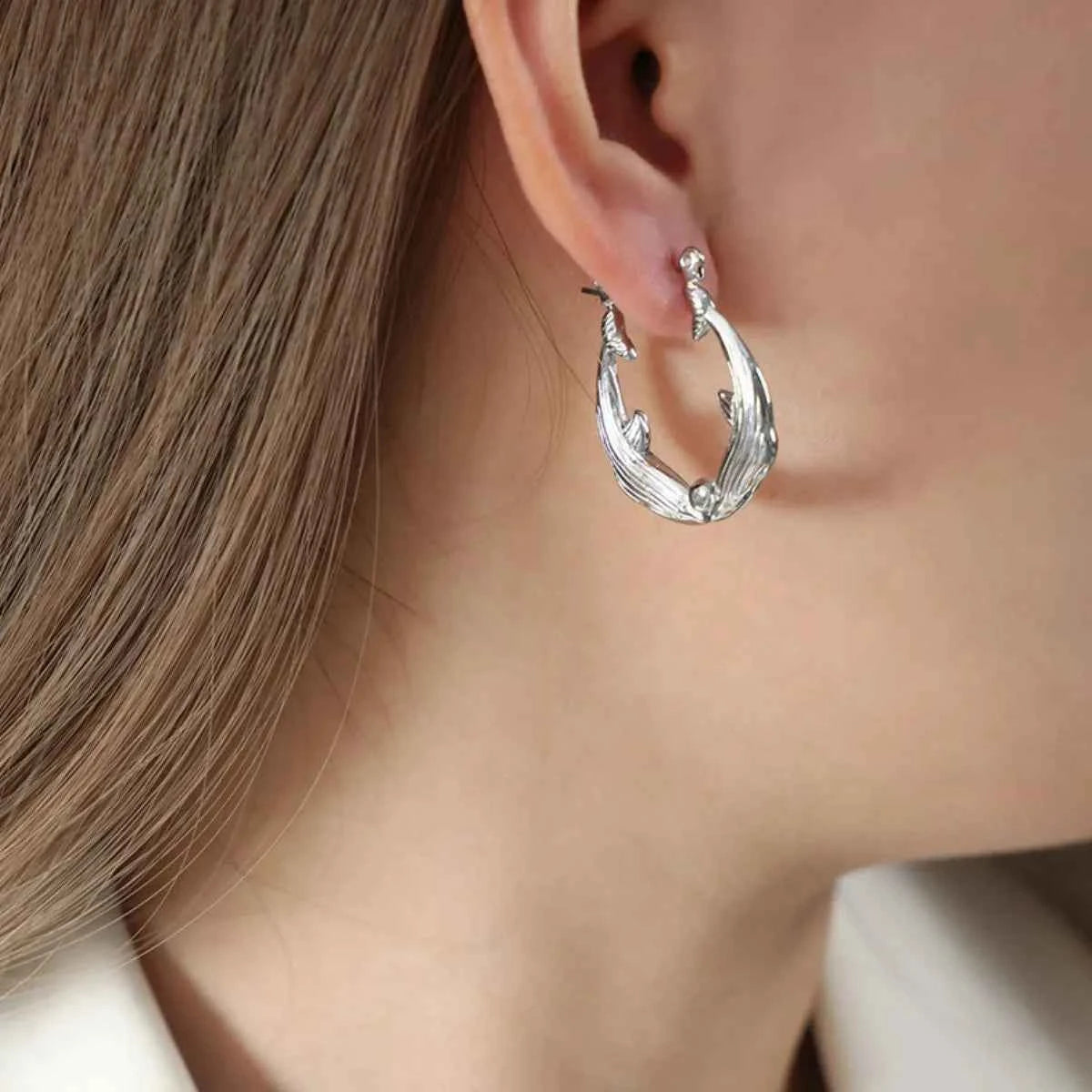 Gold Dolphin Jewelry Set with Necklace and Earrings