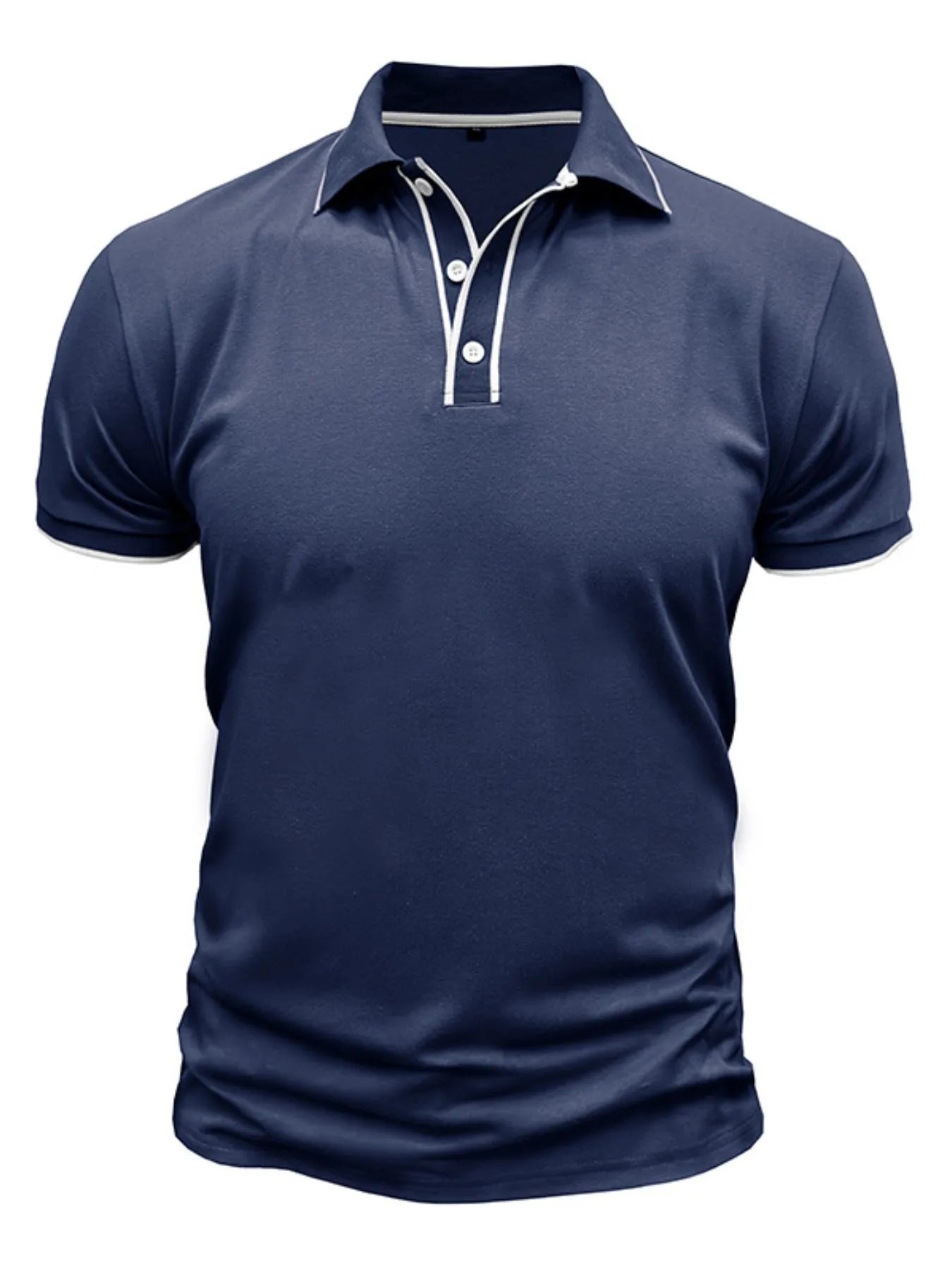 Men's Slim Fit Polo Shirt with Contrast Trim.