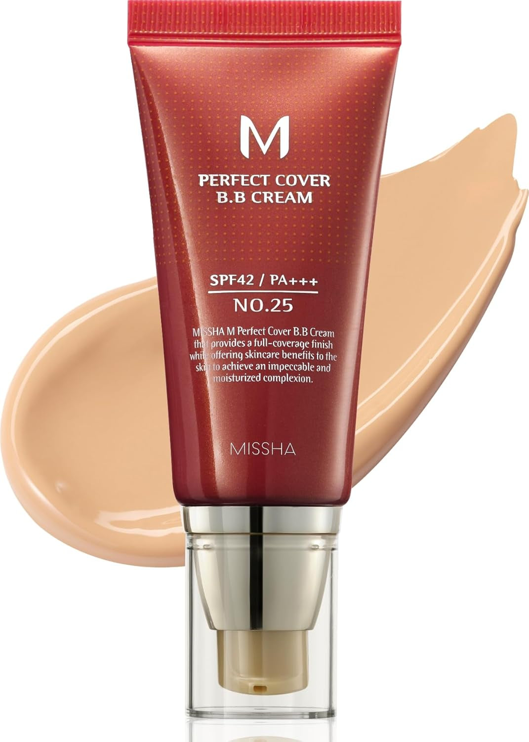 MISSHA M Perfect Cover BB Cream No.23 Natural Beige -Light/Medium with Cool/Neutral Undertone SPF 42 PA +++ 1.69 Fl Oz - Tinted Moisturizer for Face with SPF