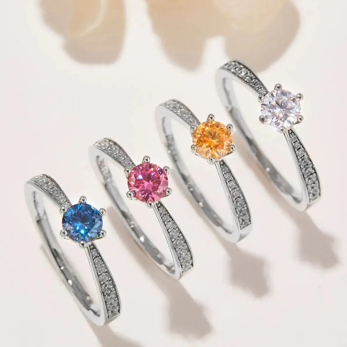 Moissanite 925 Sterling Silver Ring.