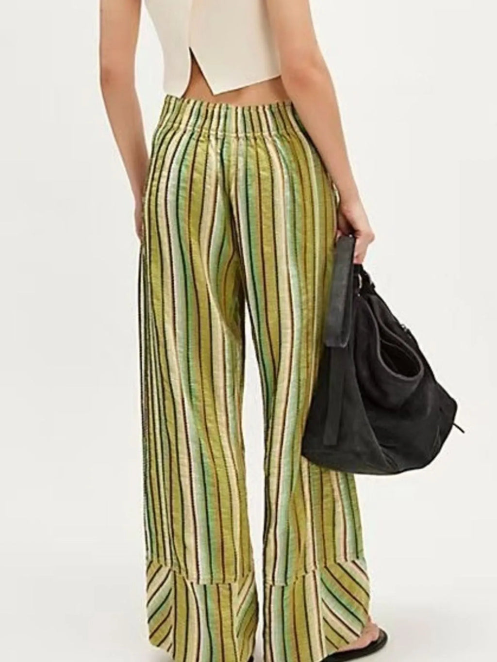 Striped Wide Leg Pants.