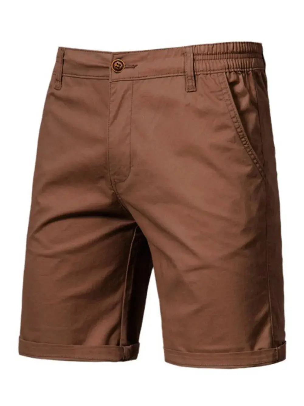 Men's Elastic Waist Shorts with Pockets.