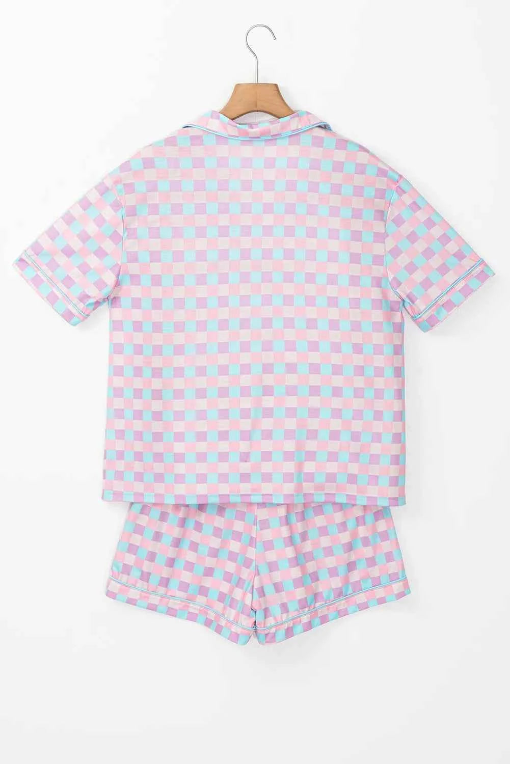 Short Sleeve Top and Shorts Lounge Set