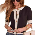 Spring And Summer New Style Small Fragrance Fashion Slim Fit Outer Knitted Sweater Cardigan Women's Top