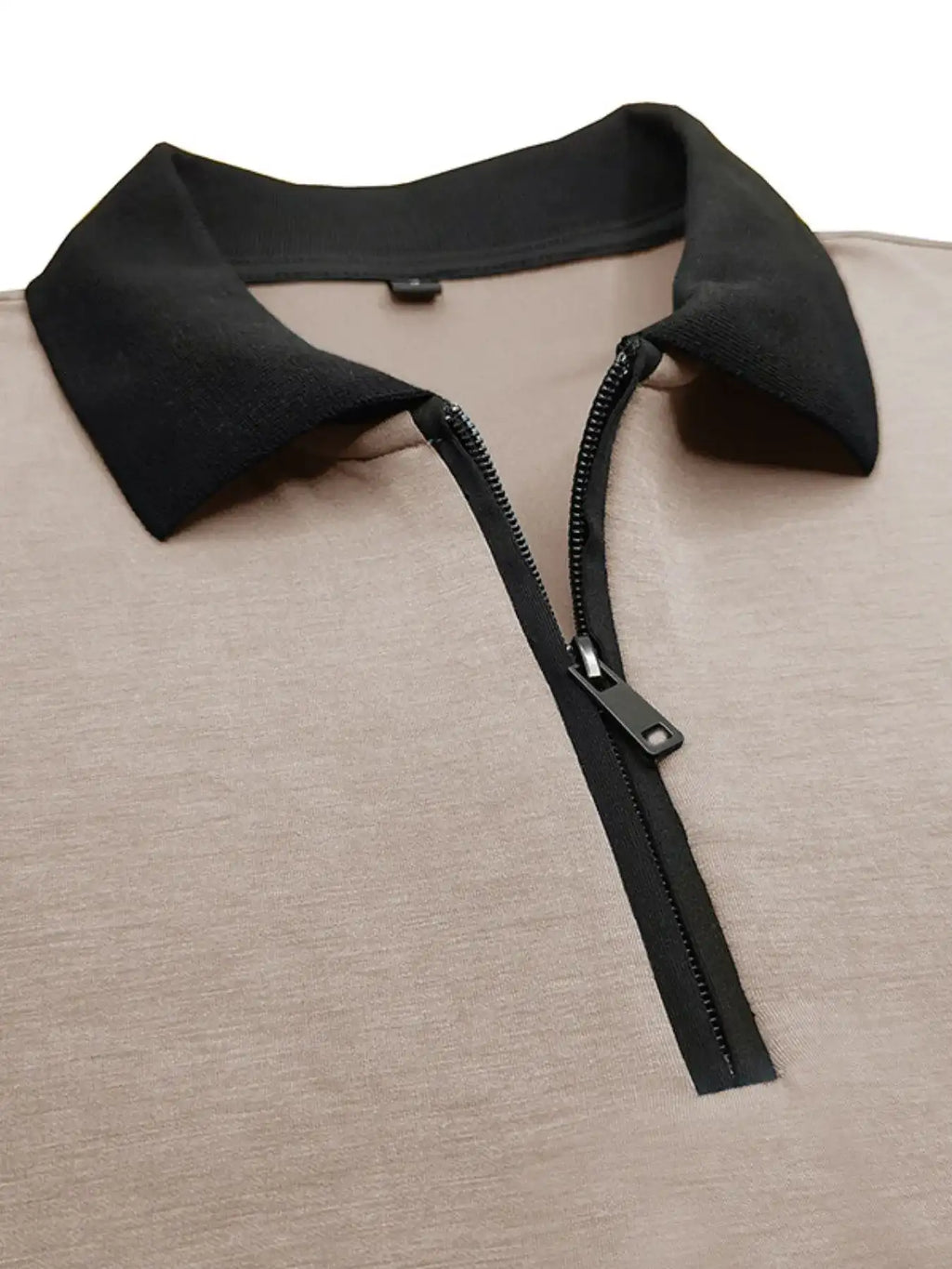 Men's Classic Long Sleeve Contrast Collar Polo Shirt.