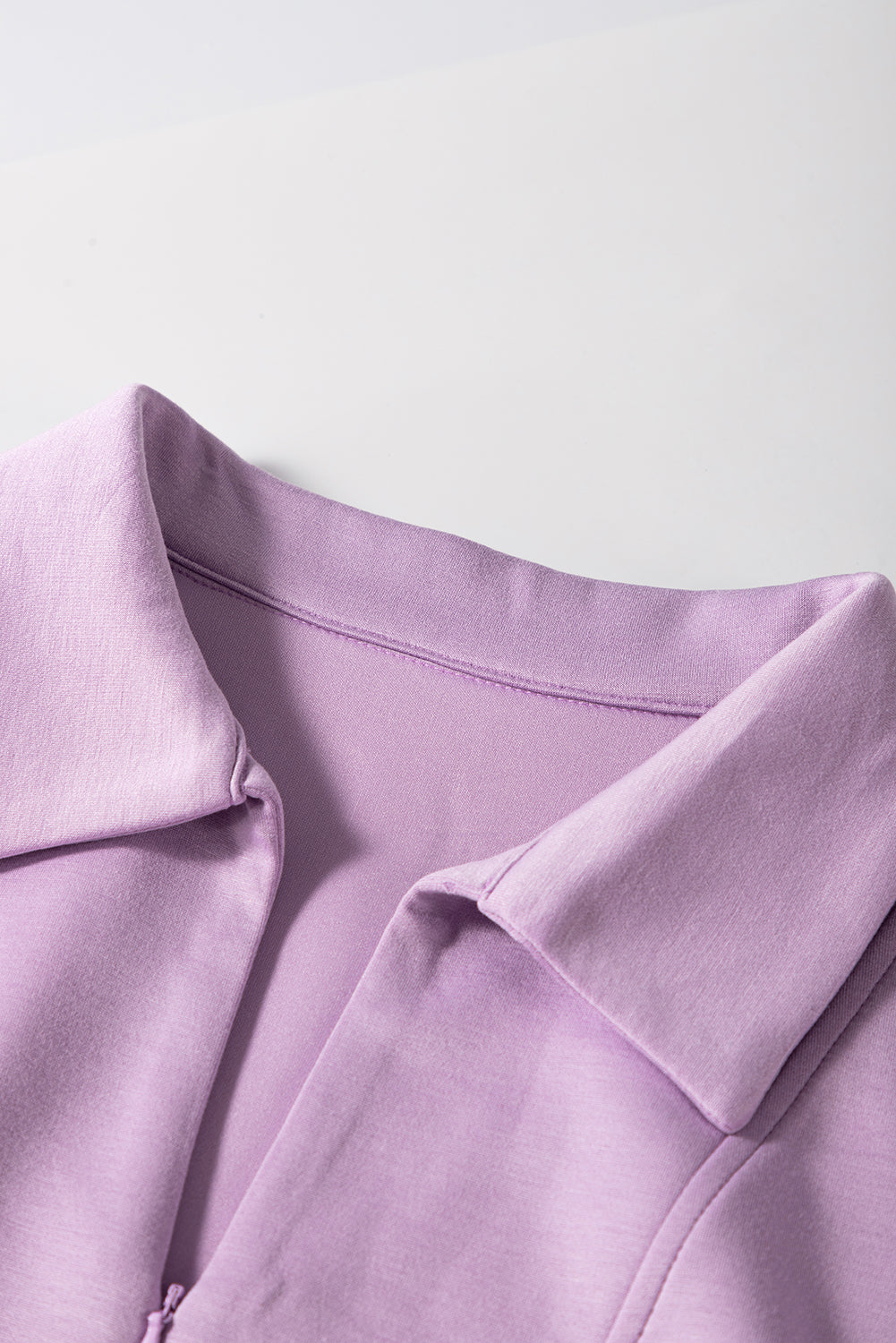 Orchid Bouquet Short Sleeve Zipper Collared Elastic High Waist Romper Dear-Lover Dropshipping