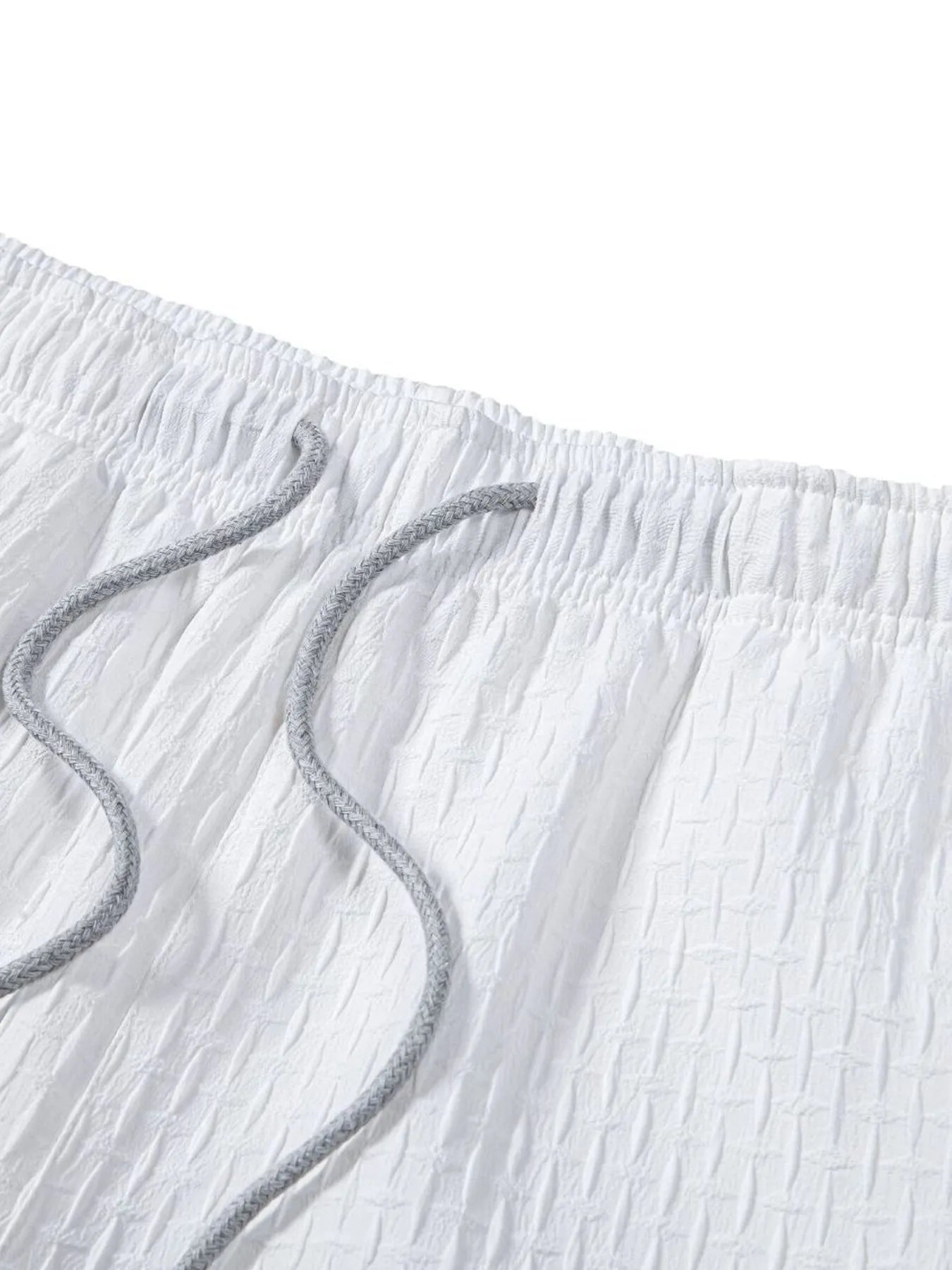 Men's Classic Textured Shorts with Elastic Waist.