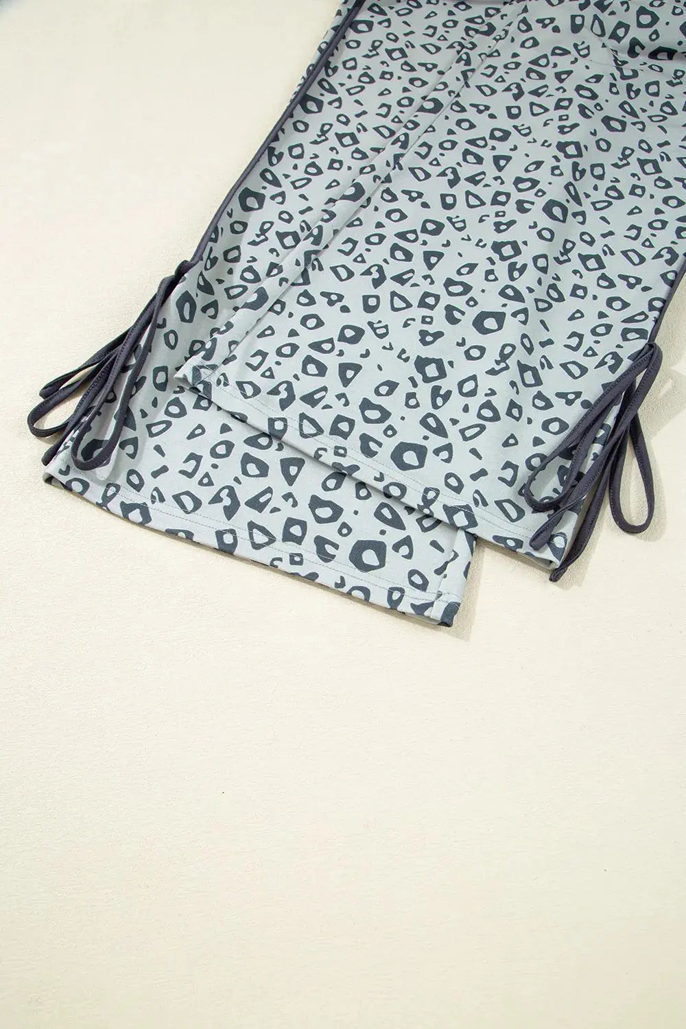 Leopard High Waist Side Bow Pants.