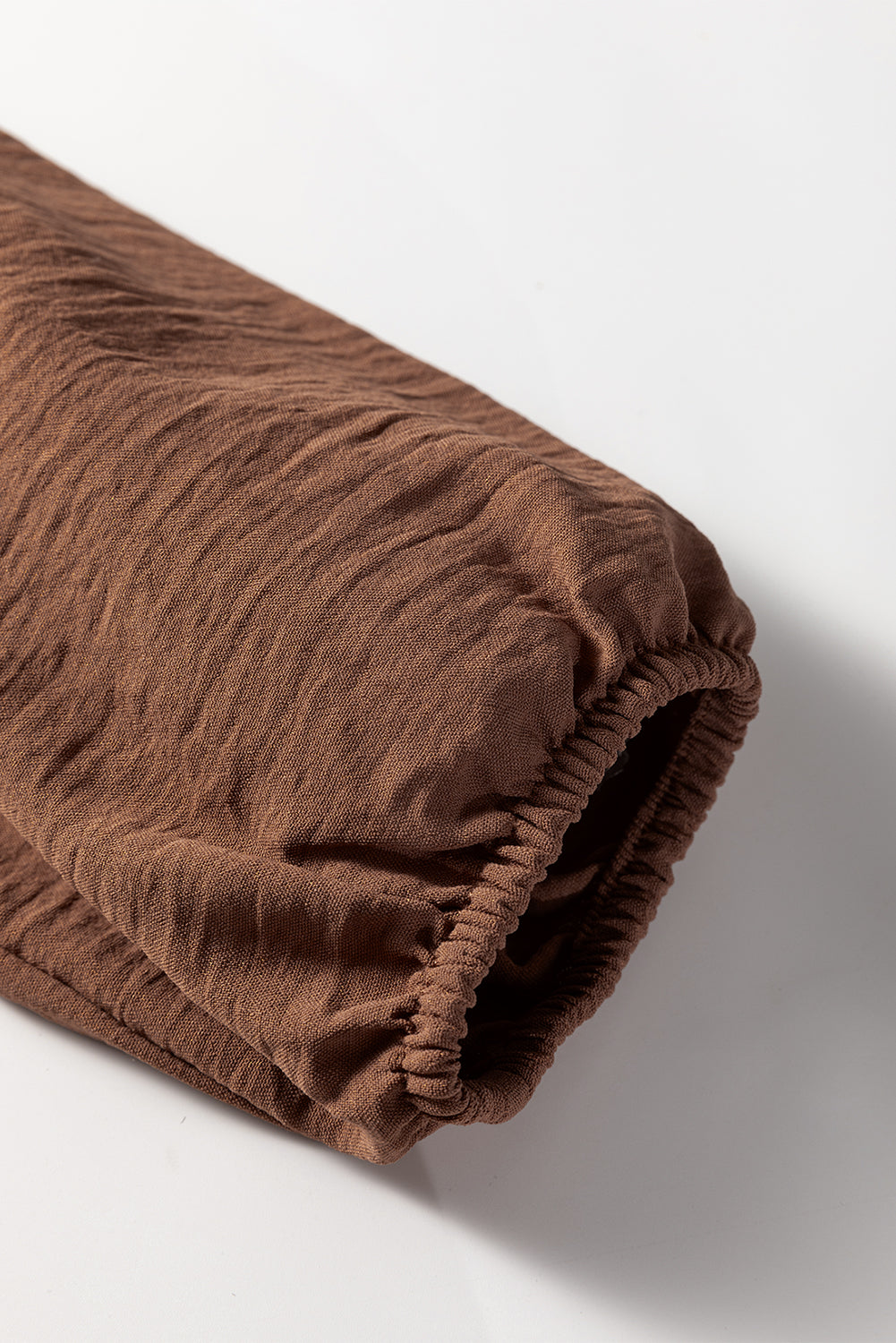 Chestnut Floral Patchwork Detail Notched Neck Long Sleeve Maxi Dress Dear-Lover Dropshipping