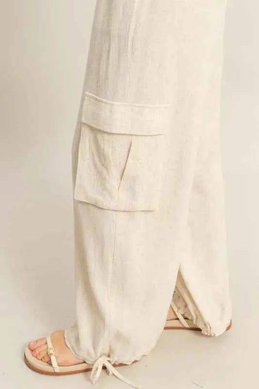 Crop Top and Cargo Pants Set