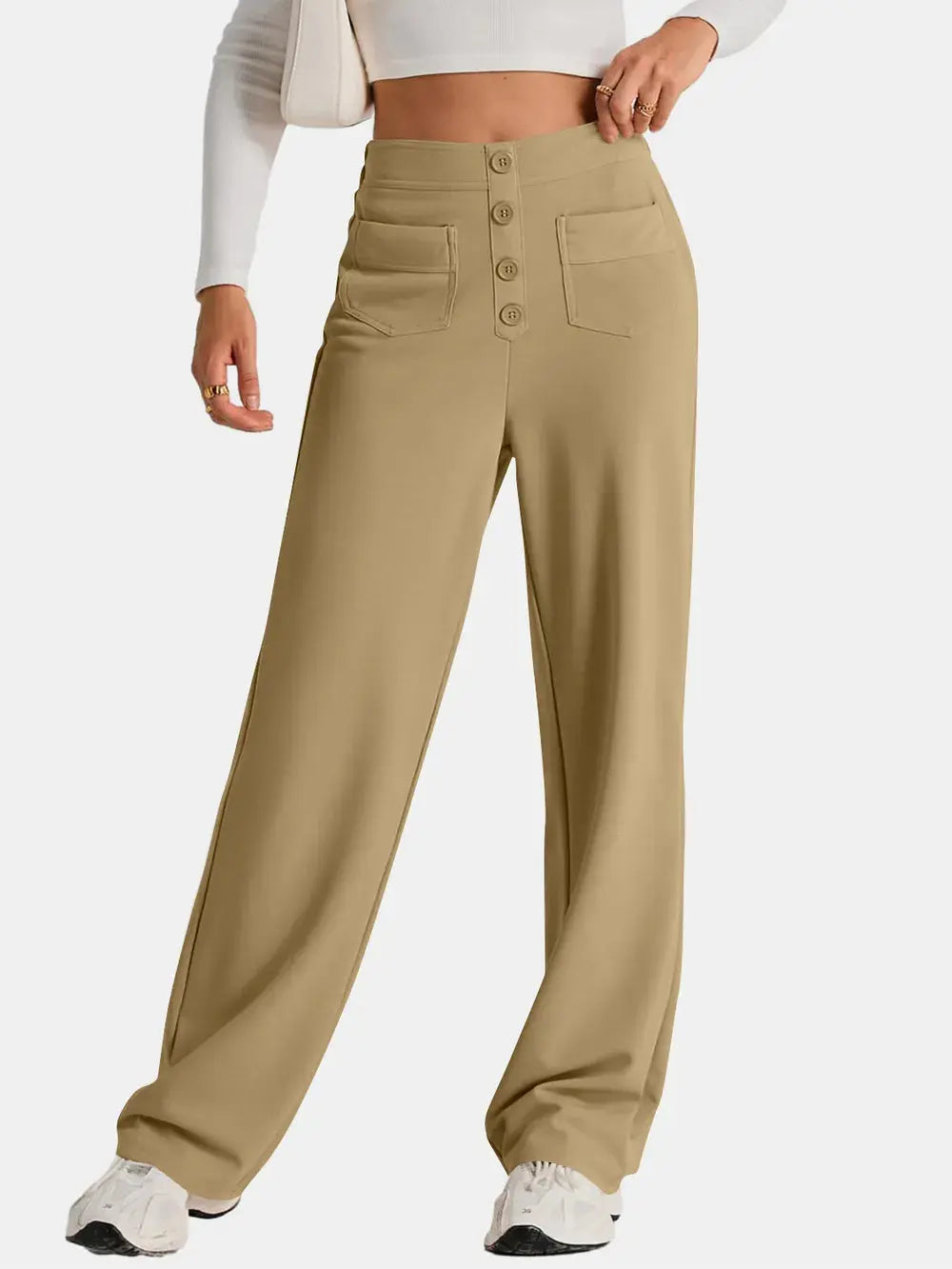High Waist Wide Leg Pants.