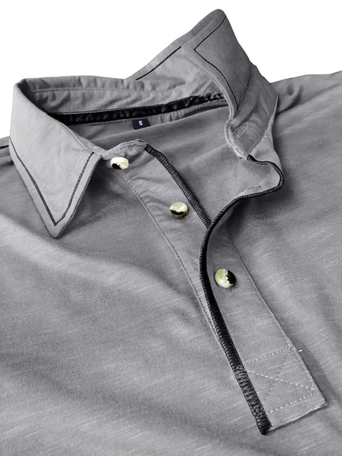 Men's Button Detail Long Sleeve Polo.