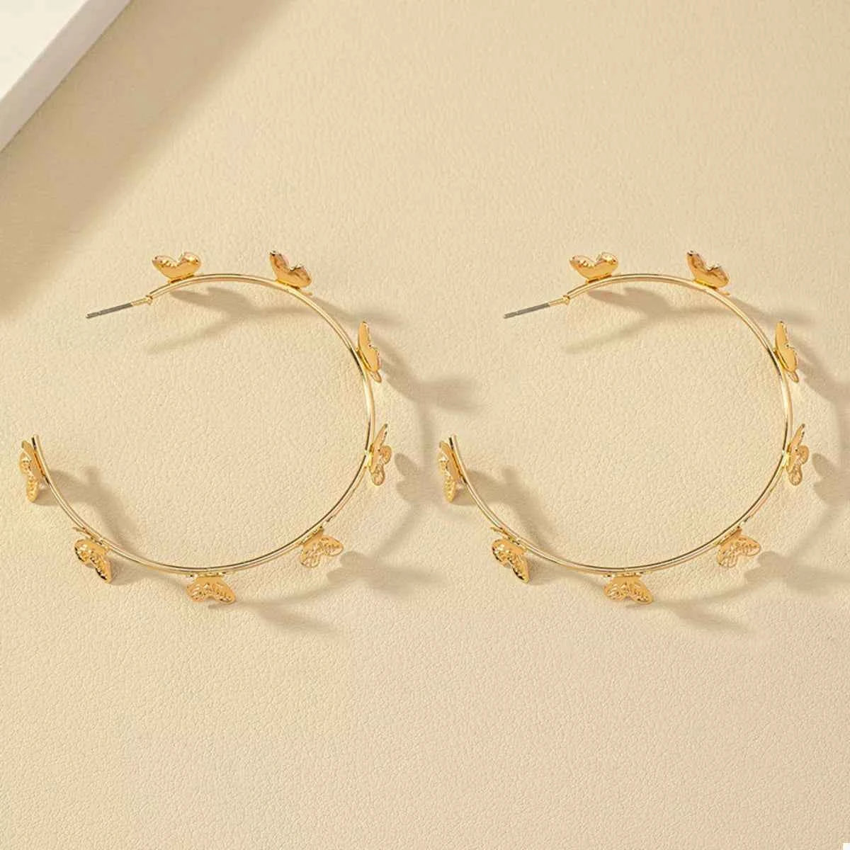 Butterfly Vine Hoop Earrings