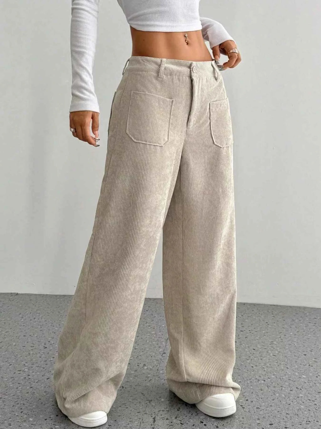 Wide Leg Corduroy Pants