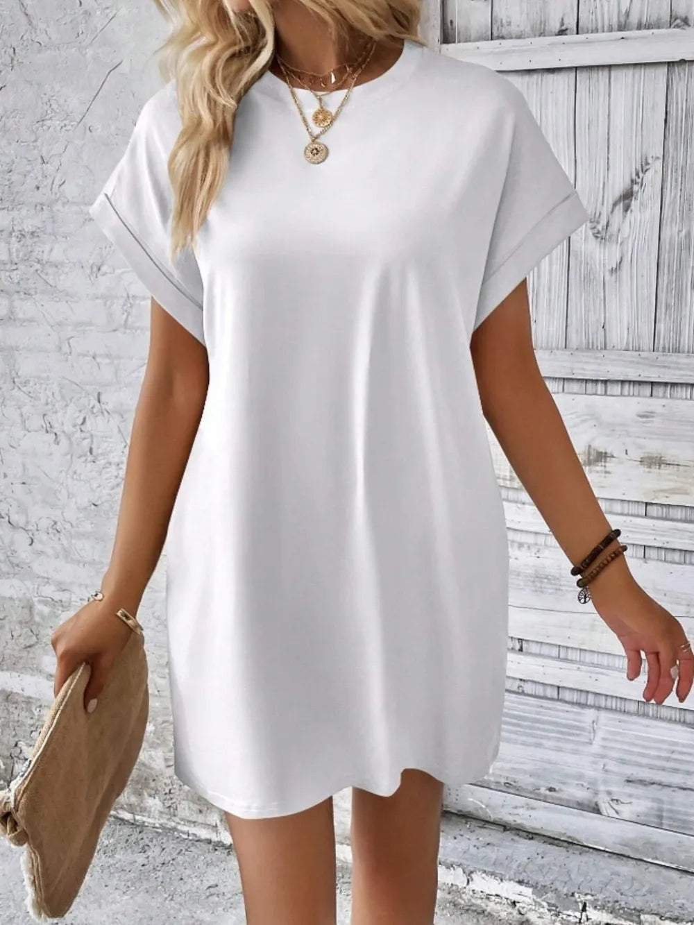 Casual Short Sleeve Dress.