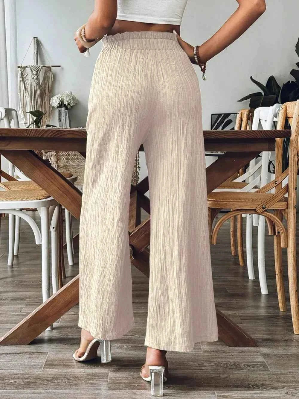 Frill Wide Leg Pants.