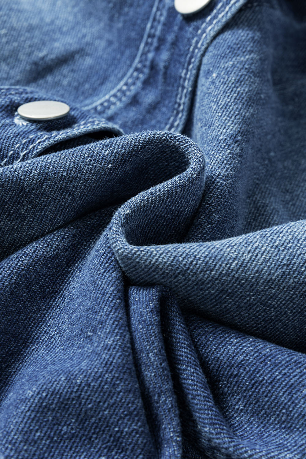 Sky Blue Light Wash Distressed Frayed Long Denim Jacket Dear-Lover Dropshipping