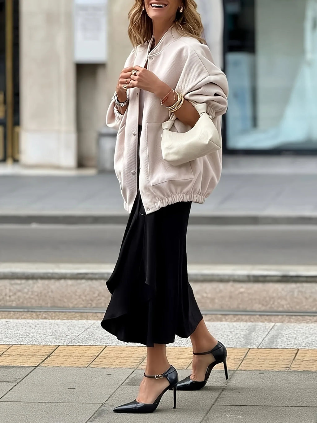 Button Up Long Sleeve Jacket.