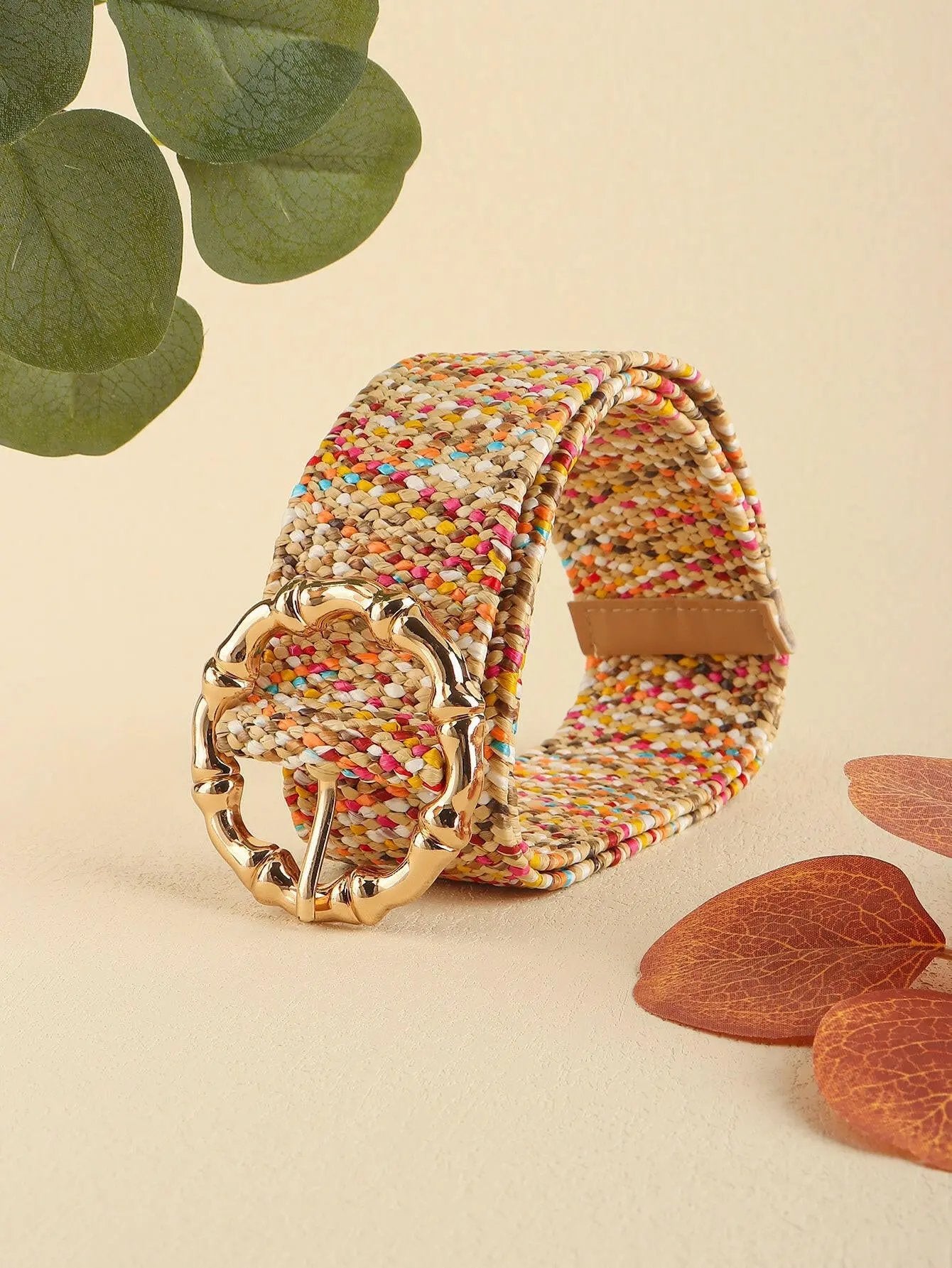 Multicolored Wide Belt.