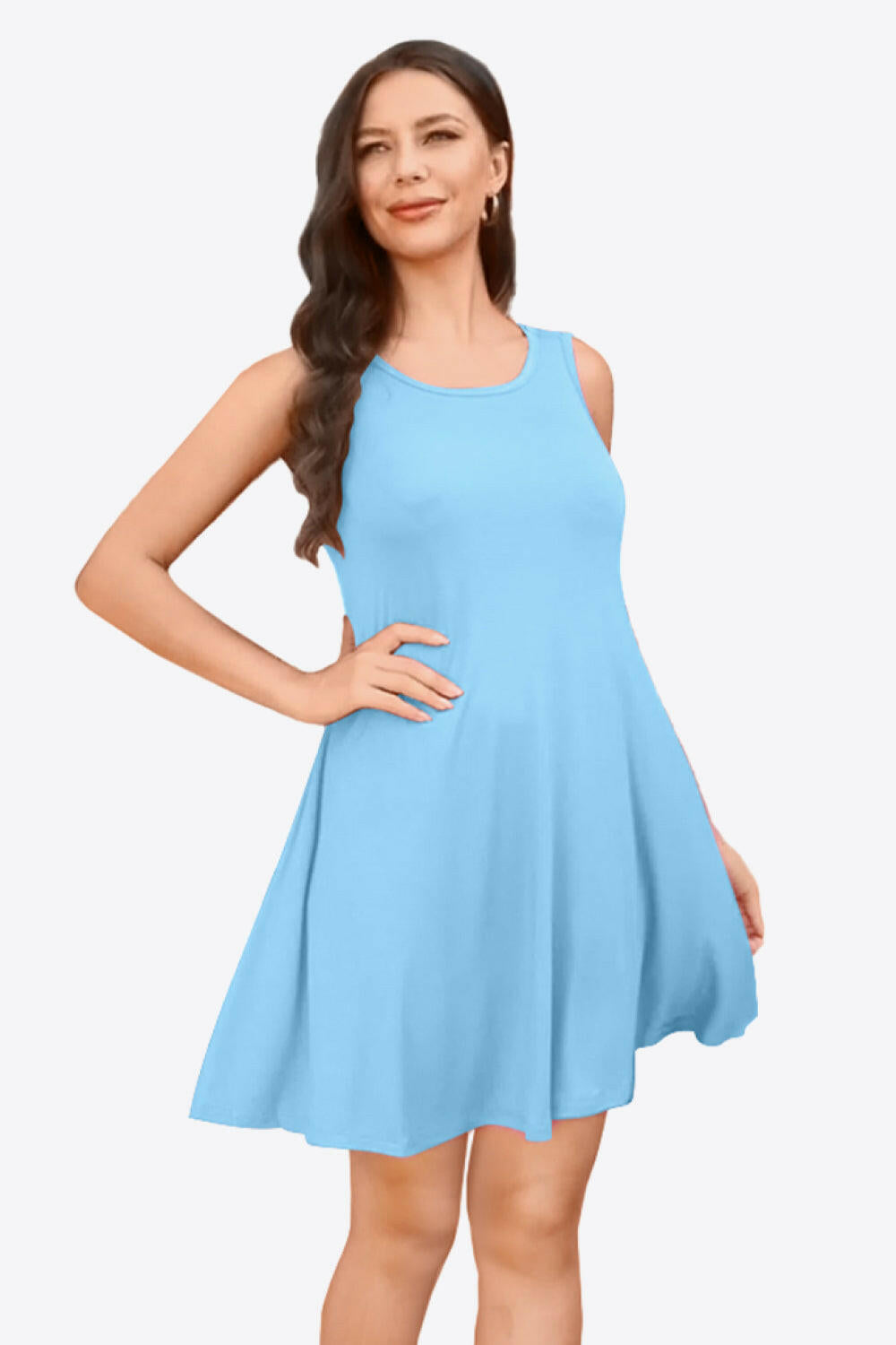 Sleeveless Dress with Pockets.