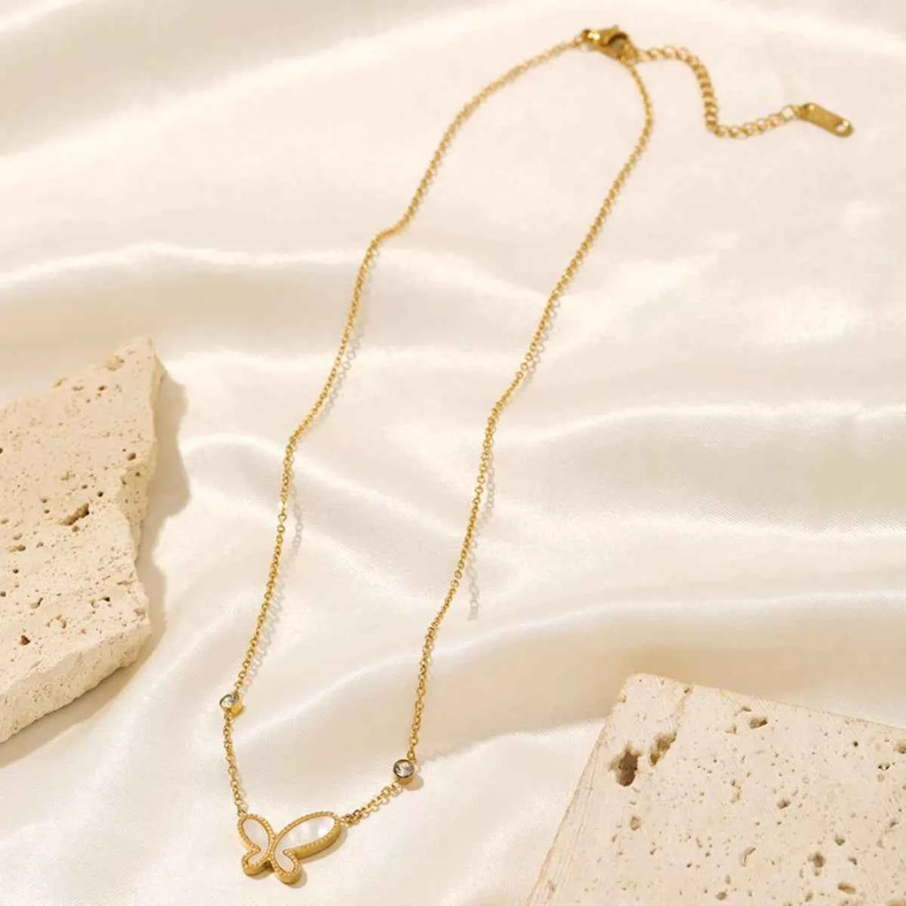 18K Gold-Plated Butterfly Necklace